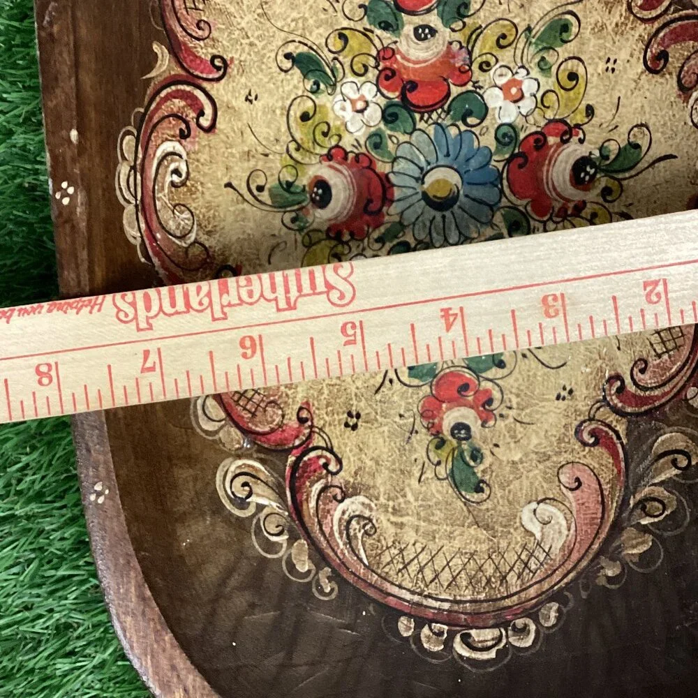Vintage Mexican Bowl Serving Tray Book Hand Painted